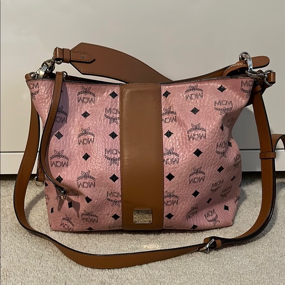 MCM Klara Medium Visetos Hobo bag Soft Pink - Picture 3 of 10